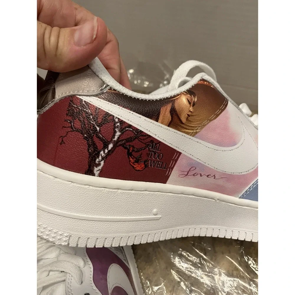Rare Taylor Swift White Sneaker Size 42 US Custom Reputation Themed Graphic